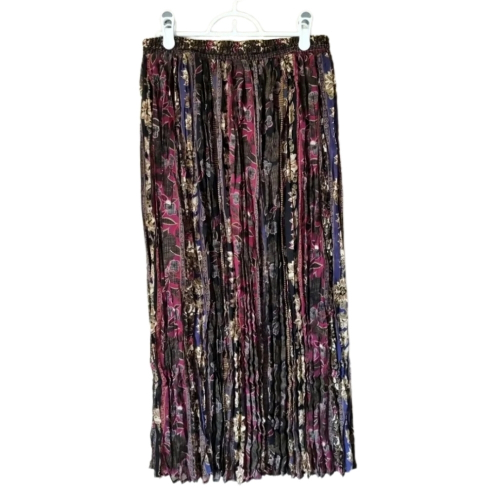 Worthington Pleated Mult-color Maxi Skirt 14
